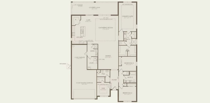 Townhouse floor plan «249SQM EASLEY», 3 bedrooms in ESTATES AT LAKEVIEW PRESERVE