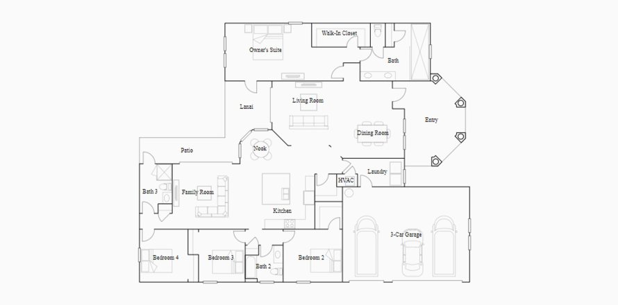 Townhouse floor plan «247SQM DORAL», 4 bedrooms in MAGNOLIA GROVE