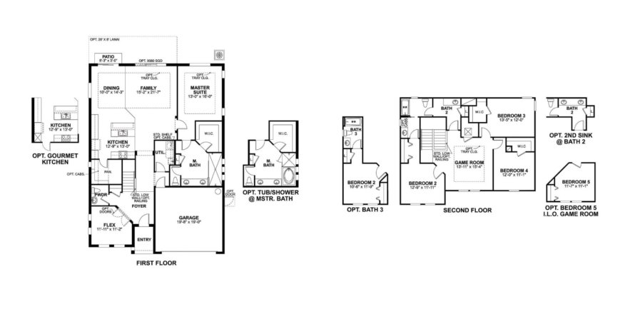 House floor plan «floor 7316 Notched Pine Bend at Whispering Oaks Preserve», 4 rooms in Whispering Oaks Preserve by M/I Homes