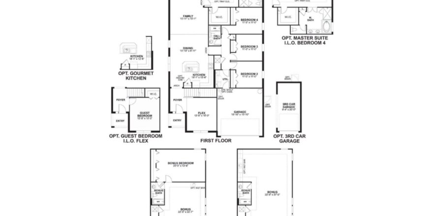 House floor plan «floor 7292 Notched Pine Bend at Whispering Oaks Preserve», 4 rooms in Whispering Oaks Preserve by M/I Homes