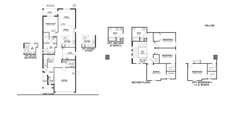House floor plan «floor 7477 Notched Pine Bend at Whispering Oaks Preserve», 3 rooms in Whispering Oaks Preserve by M/I Homes