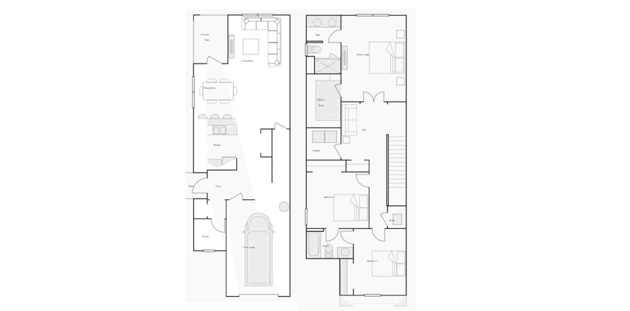 Townhouse floor plan «166SQM», 3 bedrooms in BELMONT