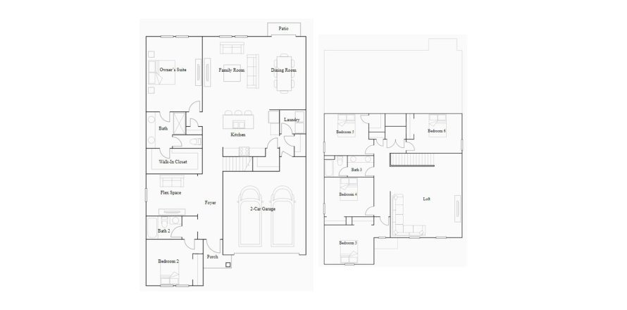 Townhouse floor plan «308SQM», 6 bedrooms in ABBOTT SQUARE