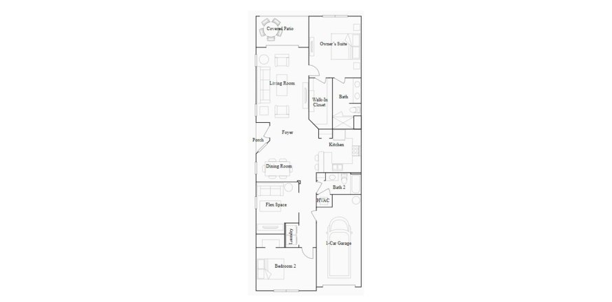 Townhouse floor plan «140SQM», 2 bedrooms in ABBOTT SQUARE