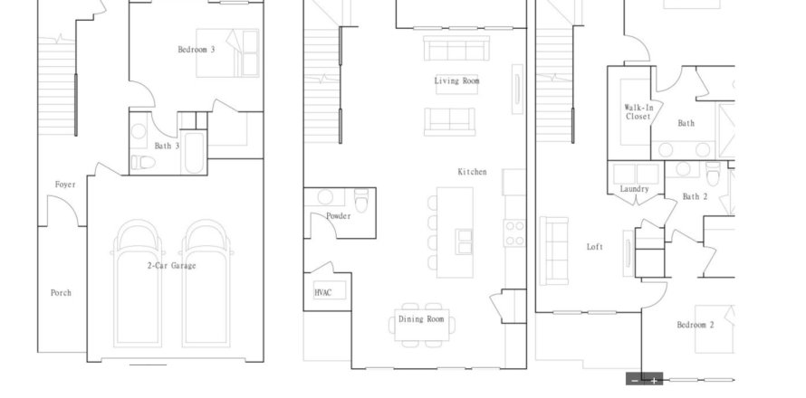 Townhouse floor plan «floor Genoa at Westshore Marina District», 3 rooms in Westshore Marina District - Inlet Shore Waterfront