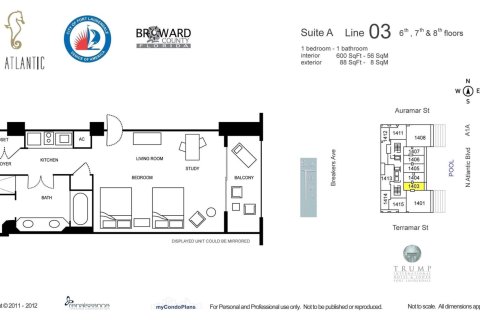 Condominio en venta en Fort Lauderdale, Florida, 1 dormitorio, 55.74 m2 № 1187315 - foto 1