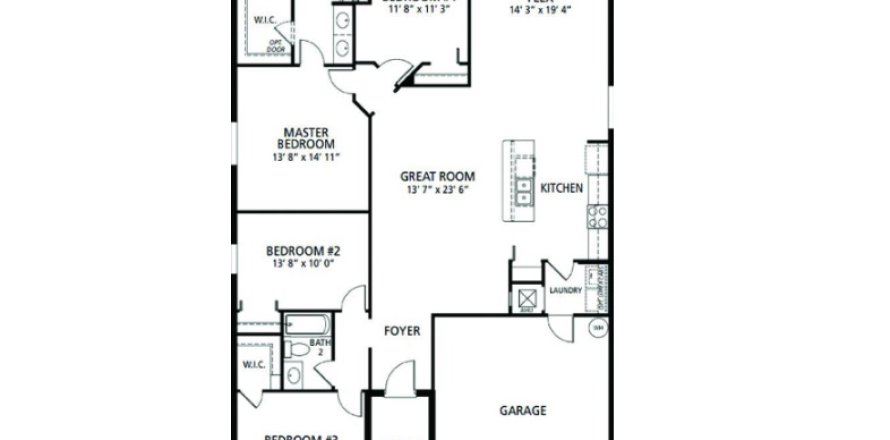 House floor plan «House», 2 bedrooms in Daytona Park Estates Of Deland