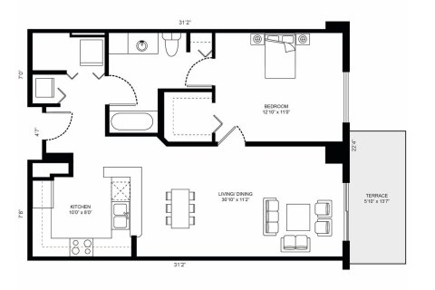 Condo in Fort Lauderdale, Florida, 1 bedroom  № 1173182 - photo 30