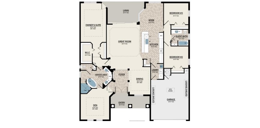 House floor plan «House», 3 bedrooms in Hampton Lakes by Medallion Home