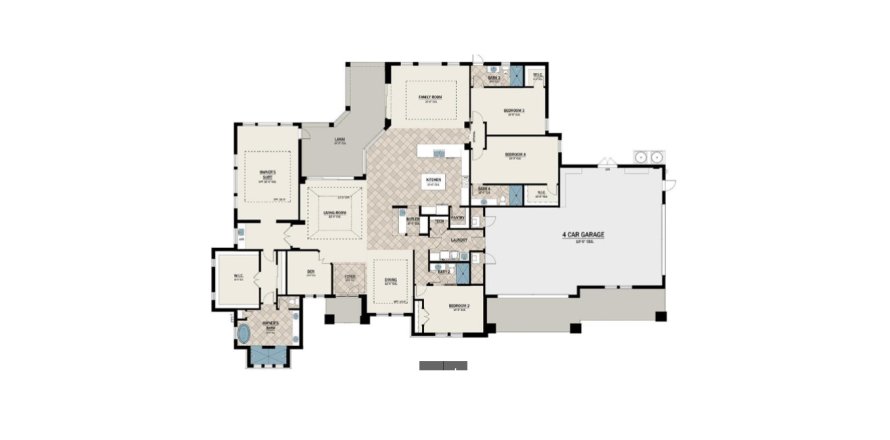 Планировка виллы или дома «House» 4 спальни в ЖК Hampton Lakes by Medallion Home