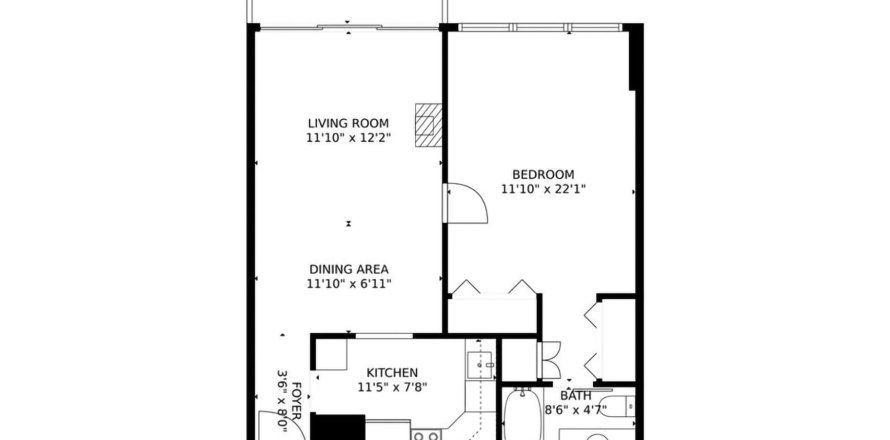 Condo in Pompano Beach, Florida, 1 bedroom  № 1121438