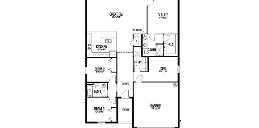 House floor plan «House», 4 bedrooms in Hilltop Point by M/I Home
