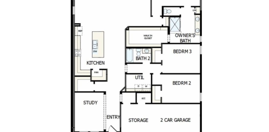 House floor plan «House», 3 bedrooms in Carmela