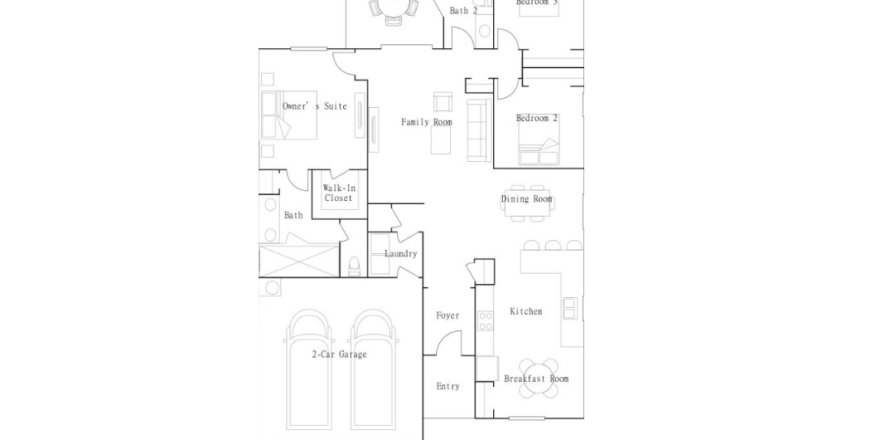 House floor plan «House», 3 bedrooms in Antigua