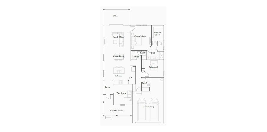 House in ANGELINE in Land O' Lakes, Florida 2 bedrooms, 165 sq.m. № 66044