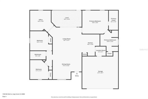 Купить виллу или дом в Кейп-Корал, Флорида 6 комнат, 167.13м2, № 1284815 - фото 14