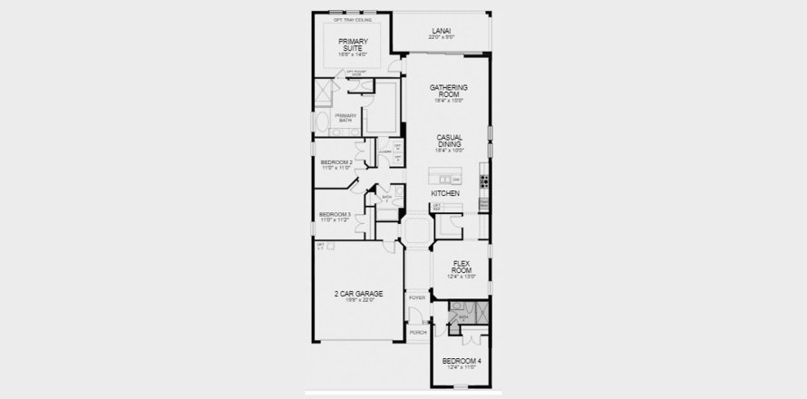 Townhouse floor plan «223SQM ANTIGUA», 4 bedrooms in THE CANYONS AT HIGHLAND RANCH
