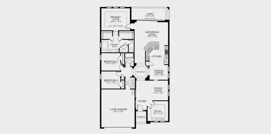 Townhouse floor plan «191SQM SAINT THOMAS», 3 bedrooms in THE CANYONS AT HIGHLAND RANCH
