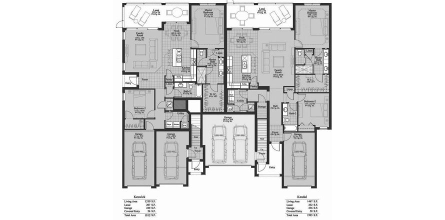 Townhouse floor plan «136SQM KENDAL», 2 bedrooms in SEYCHELLES