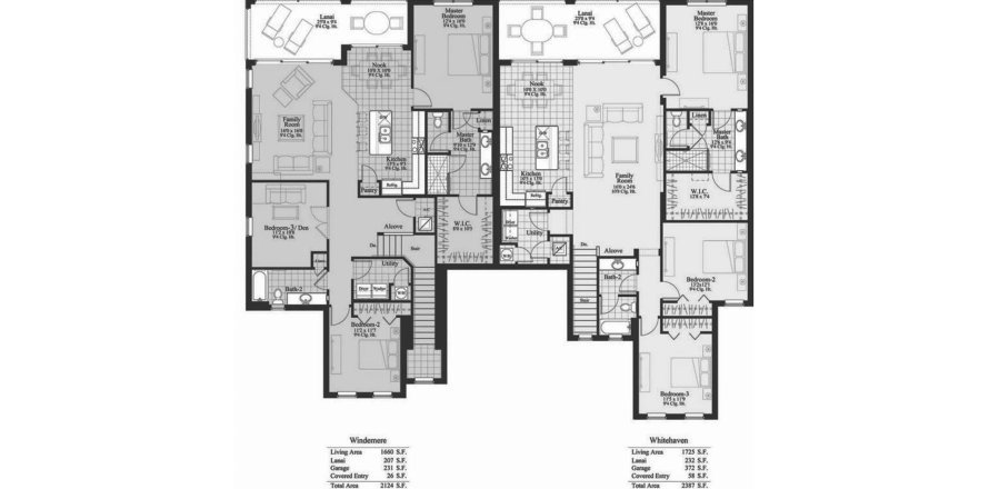 Townhouse floor plan «154SQM WINDEMERE», 2 bedrooms in SEYCHELLES