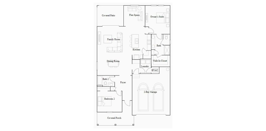 House floor plan «156SQM», 2 bedrooms in MIRADA