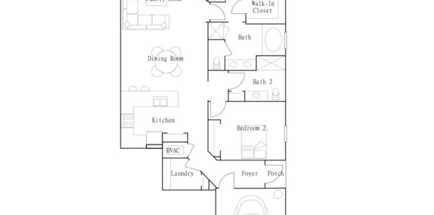 Townhouse floor plan «8851 CABOT CLIFFS DR UNIT101», 2 rooms in ChampionsGate - Luxury Resort Condominiums