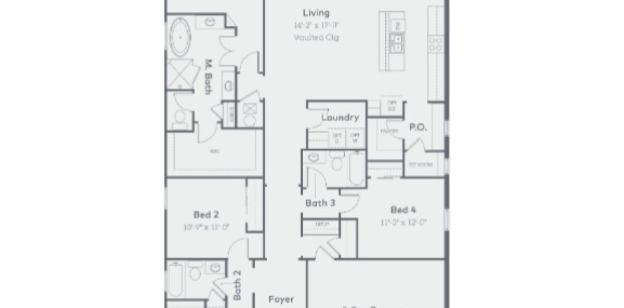 House floor plan «House», 4 bedrooms in Isle of Bayview