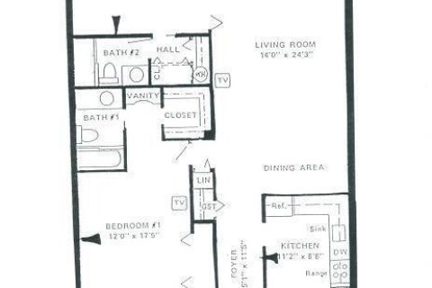 Condo in Pompano Beach, Florida, 2 bedrooms  № 1224866 - photo 1