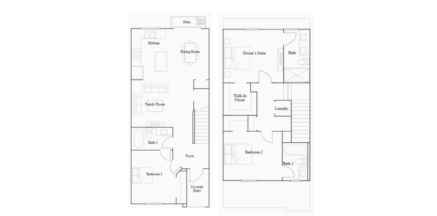 Townhouse floor plan «123SQM», 3 bedrooms in PINE VISTA

