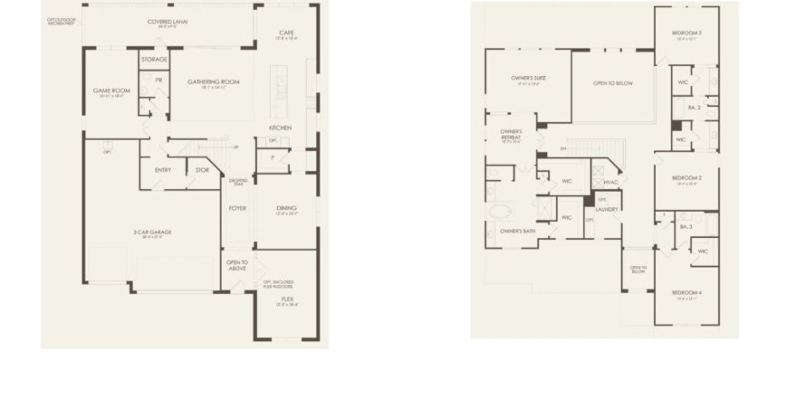 House floor plan «floor Roseland at Whispering Pines», 4 rooms in Whispering Pines in the Tampa-St. Petersburg Area