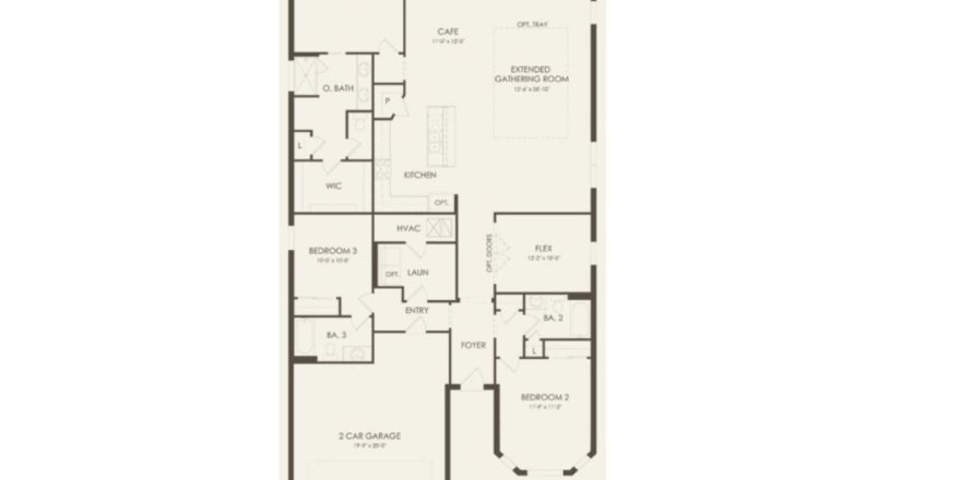 House floor plan «floor 3819 Almond Brook Boulevard  at Whispering Pines», 3 rooms in Whispering Pines in the Tampa-St. Petersburg Area