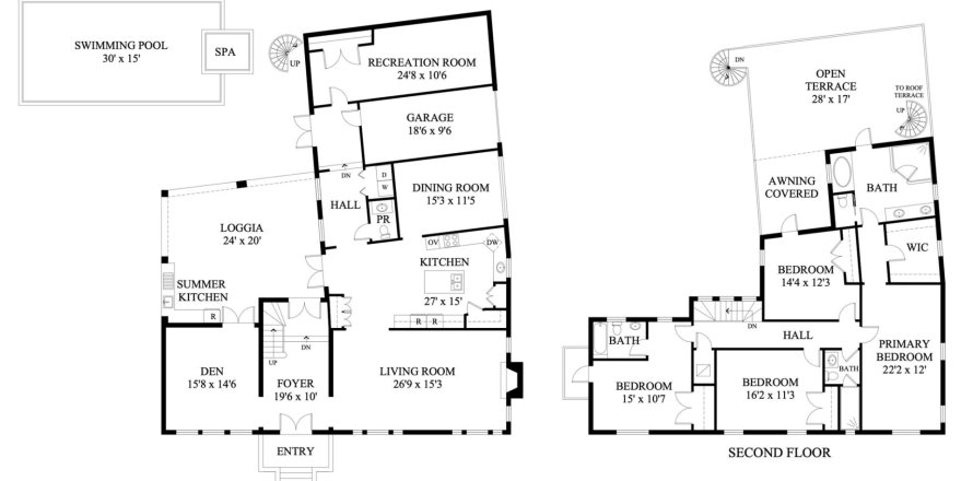 Casa en West Palm Beach, Florida 4 dormitorios, 343.83 m2 № 986984