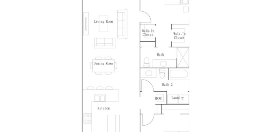 Townhouse floor plan «Townhouse», 2 bedrooms in Wellen Park Golf & Country Club - Terrace Condominiums