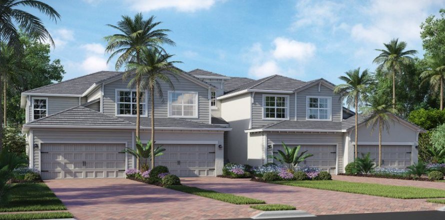 Townhouse in Wellen Park Golf & Country Club - Coach Homes in Venice, Florida 3 bedrooms, 196 sq.m. № 573603