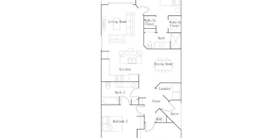 Touwnhouse à Wellen Park Golf & Country Club - Terrace Condominiums à Venice, Floride 2 chambres, 121 m2 № 573610