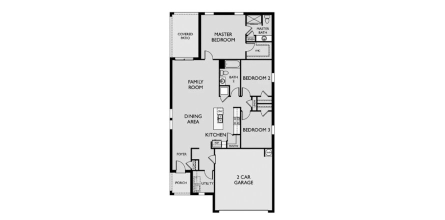 Townhouse floor plan «143SQM GLIMMER», 3 bedrooms in SUNBROOKE