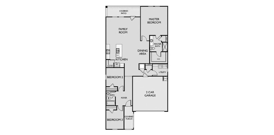 Townhouse floor plan «154SQM MOONBEAM», 3 bedrooms in SUNBROOKE