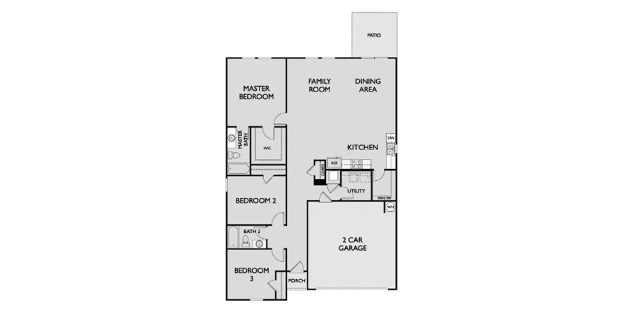 Townhouse floor plan «148SQM POLARIS», 3 bedrooms in SUNBROOKE