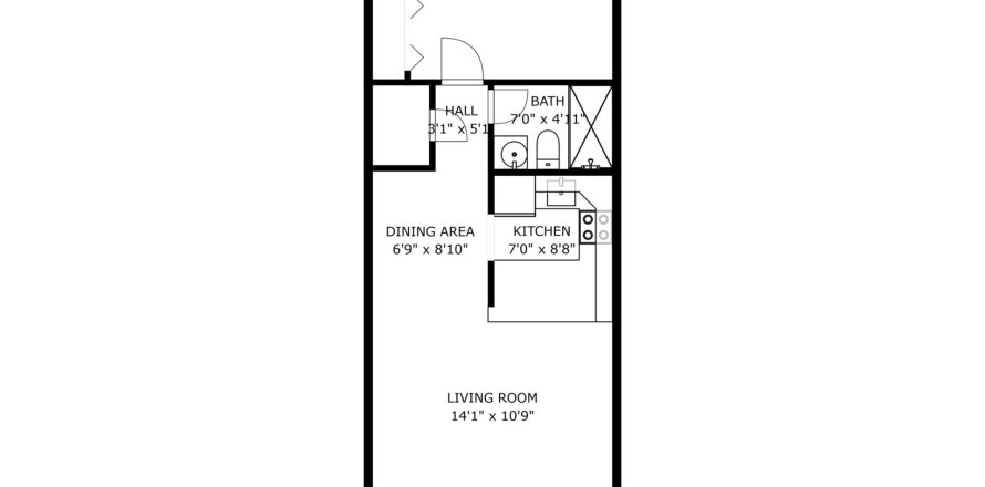 Condo in West Palm Beach, Florida, 1 bedroom  № 1134932