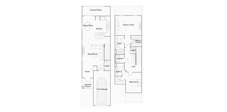 Townhouse floor plan «143SQM», 2 bedrooms in ABBOTT SQUARE