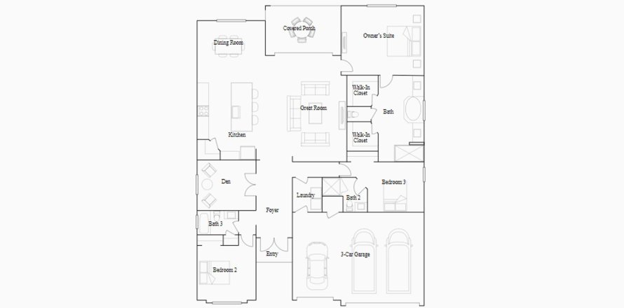Townhouse floor plan «229SQM SUMMERVILLE II», 3 bedrooms in BRIDGEWATER AT VIERA