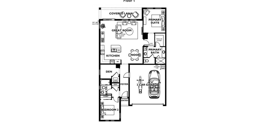 Duplex floor plan «123SQM», 2 bedrooms in OCALA PRESERVE