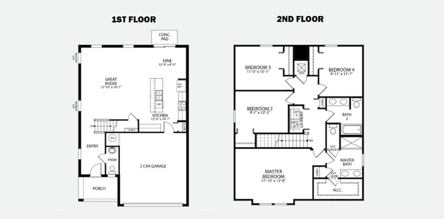Townhouse floor plan «177SQM GLENDALE», 4 bedrooms in CENTRAL PARK