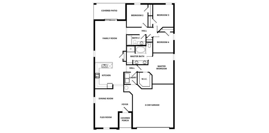 Townhouse floor plan «172SQM ESTERO II», 4 bedrooms in CELEBRATION POINTE