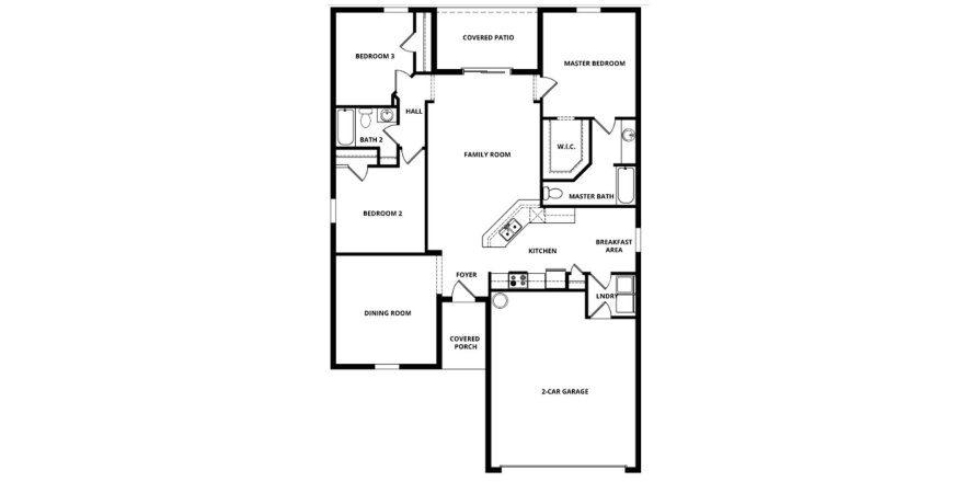 Townhouse floor plan «143SQM BOKEELIA», 3 bedrooms in CELEBRATION POINTE