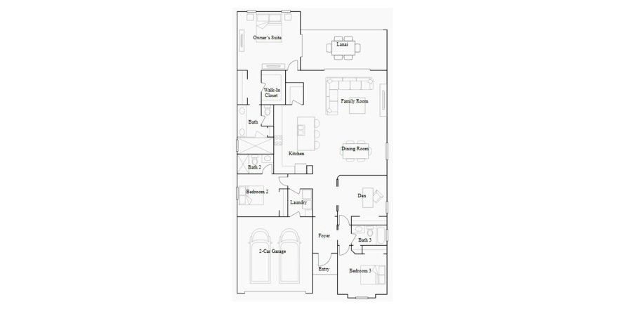 Планировка виллы или дома «208SQM» 3 спальни в ЖК LAKEWOOD NATIONAL
