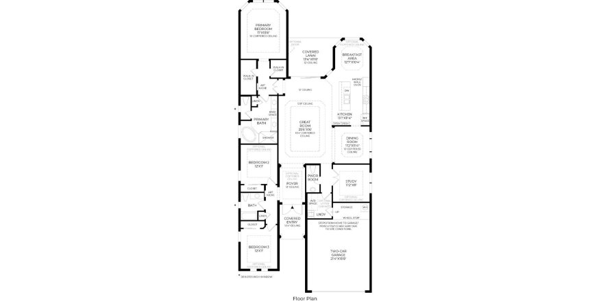 Townhouse floor plan «222SQM», 3 bedrooms in AZURE AT HACIENDA LAKES