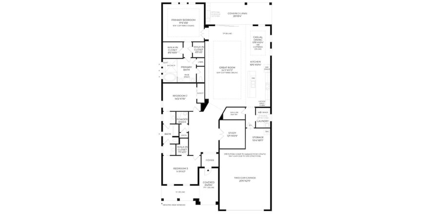Townhouse floor plan «266SQM», 3 bedrooms in AZURE AT HACIENDA LAKES
