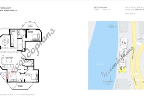 Condominio en venta en Miami Beach, Florida, 3 dormitorios, 129.13 m2 № 1333686 - foto 19