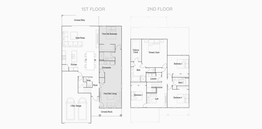 Планировка таунхауса «314SQM INDEPENDENCE» 5 спален в ЖК TRINITY LAKES